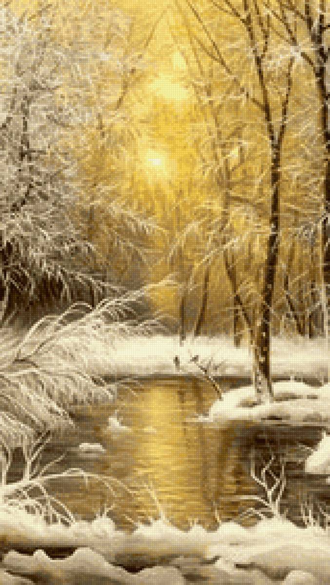 Зимний пейзаж - пейзаж, зима - предпросмотр