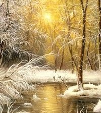 Схема вышивки «Зимний пейзаж»