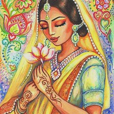 Схема вышивки «Индианка»