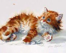 Схема вышивки «кот»