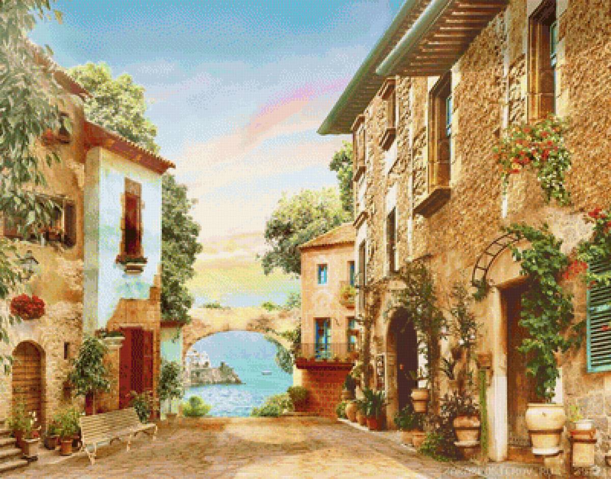 Арка к морю - улица, город, пейзаж, море - предпросмотр