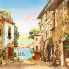 Схема вышивки «Арка к морю»