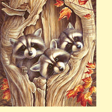 Схема вышивки «Серия "Еноты"»