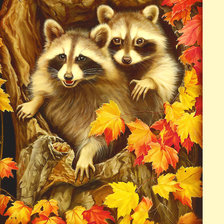 Схема вышивки «Серия "Еноты"»