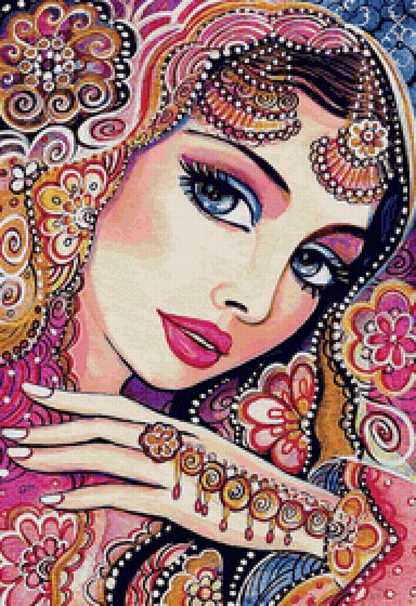 Девушка в сари - девушка - предпросмотр