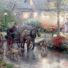 Схема вышивки «Вечер»