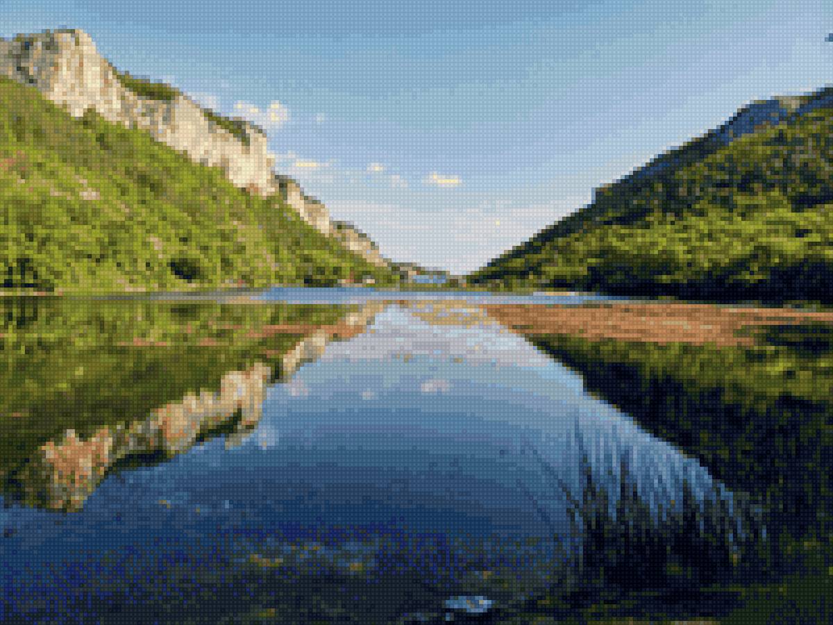 Пейзаж - ставок, пейзаж, крым, природа, горы, мангуп - предпросмотр