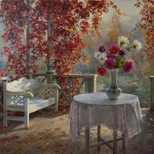 Схема вышивки «Поздние астры»