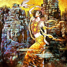 Схема вышивки «Танцующая девушка»