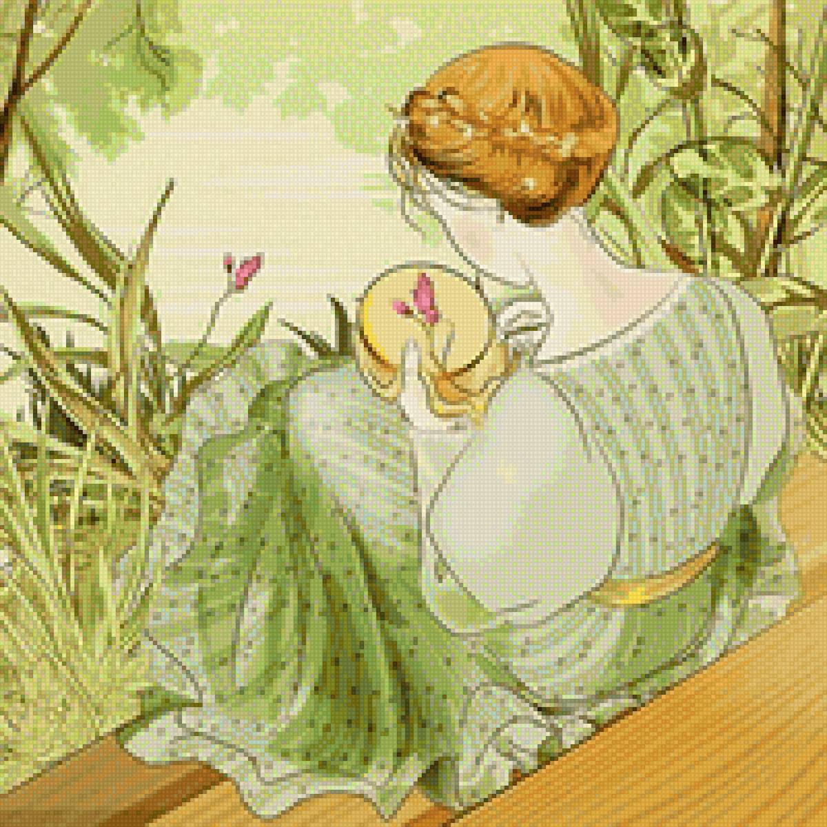 Вышивальщица - вышивка, рукодельница, вышивальщица - предпросмотр