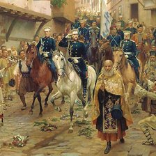 Схема вышивки «русские войска  освобожденной Софии»