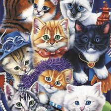 Схема вышивки «Коты»