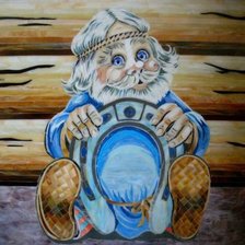 Схема вышивки «Домовой с подковой»