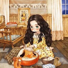 Схема вышивки «Co gai 4»