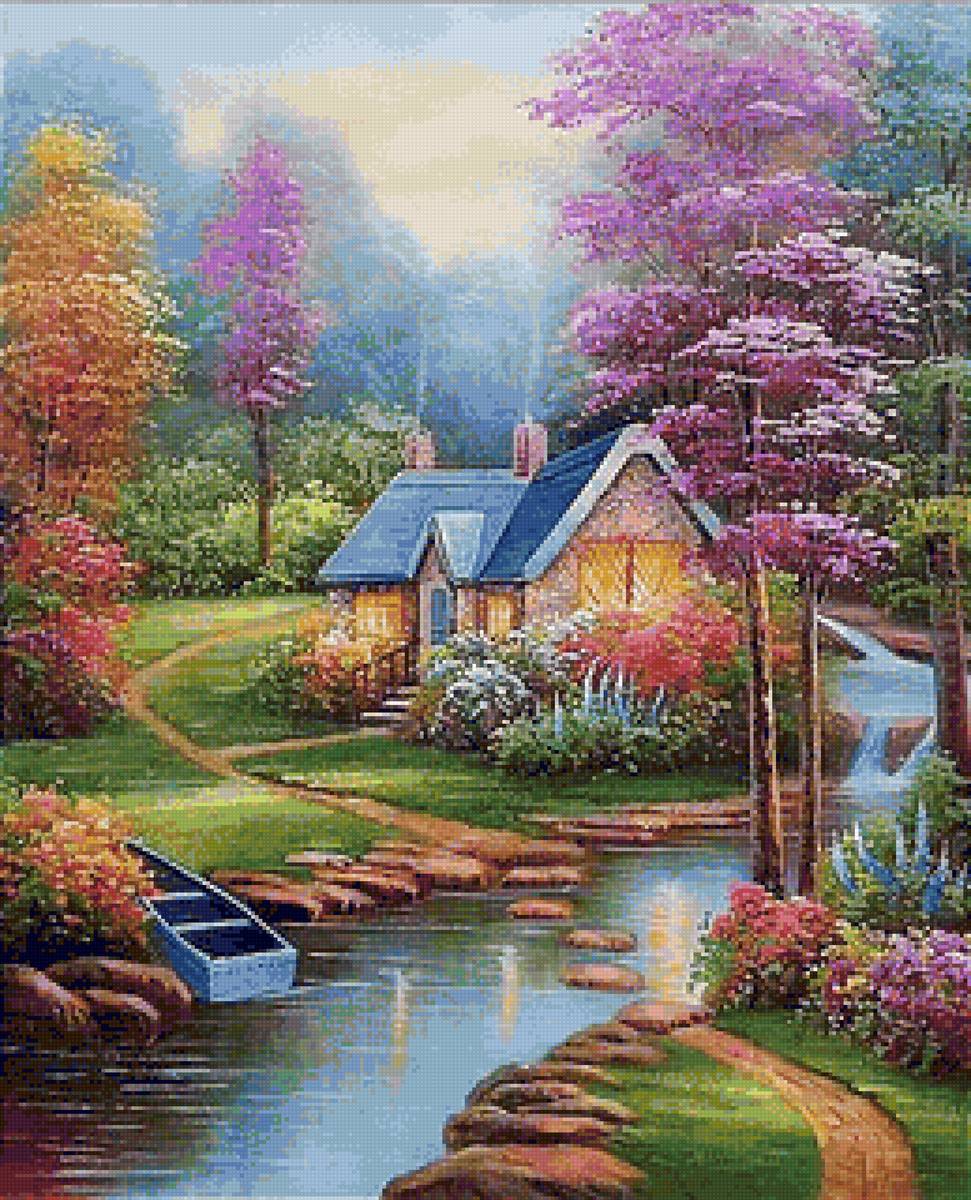 Домик - домик, речка - предпросмотр