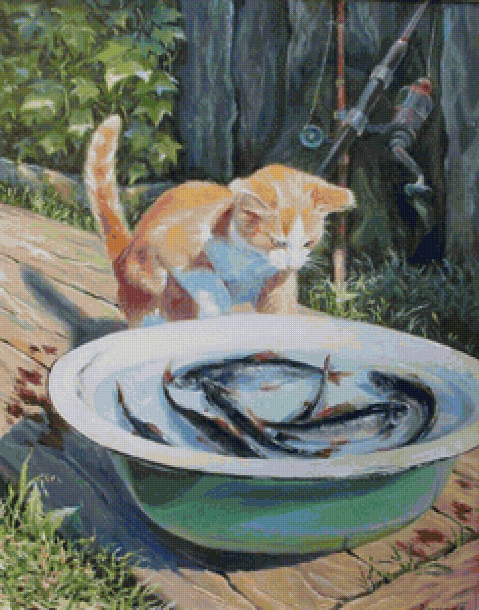 Удачная рыбалка - сергей бессонов, картина - предпросмотр