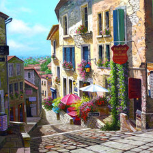 Схема вышивки «старый город»