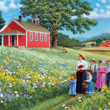 Схема вышивки «в школу»