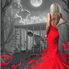 Схема вышивки «Женщина и мужчина в клетке»