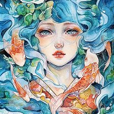 Схема вышивки «Русалка»