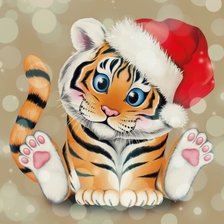 Схема вышивки «тигр»