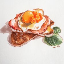 Схема вышивки «АМАНДА ОЭЙ УЭЛЛС. СТЕЙК С БЕКОНОМ И ЯЙЦОМ»