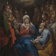 Схема вышивки «ДАВИД ТЕНИРС МЛАДШИЙ. СХОЖДЕНИЕ СВЯТОГО ДУХА»