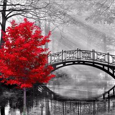 Схема вышивки «Туманная осень»