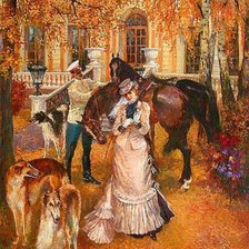 Схема вышивки «русская усадьба.прогулка»