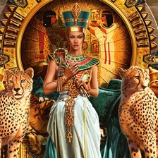 Схема вышивки «Царица на троне»