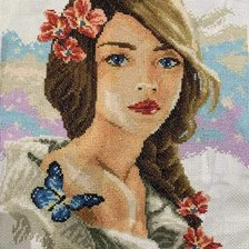 Схема вышивки «девушка»