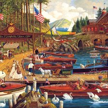 Схема вышивки «На пристани»