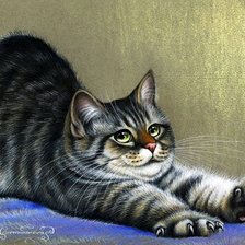 Схема вышивки «Кот-любимчик хозяев»