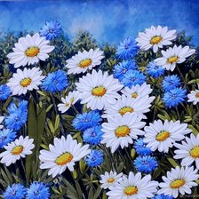 Схема вышивки «цветы»