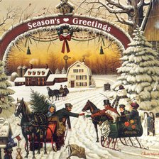 Схема вышивки «Приветствие»