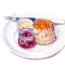 Схема вышивки «КОННИ АУ.  БУЛОЧКА СО ВЗБИТЫМИ СЛИВКАМИ»