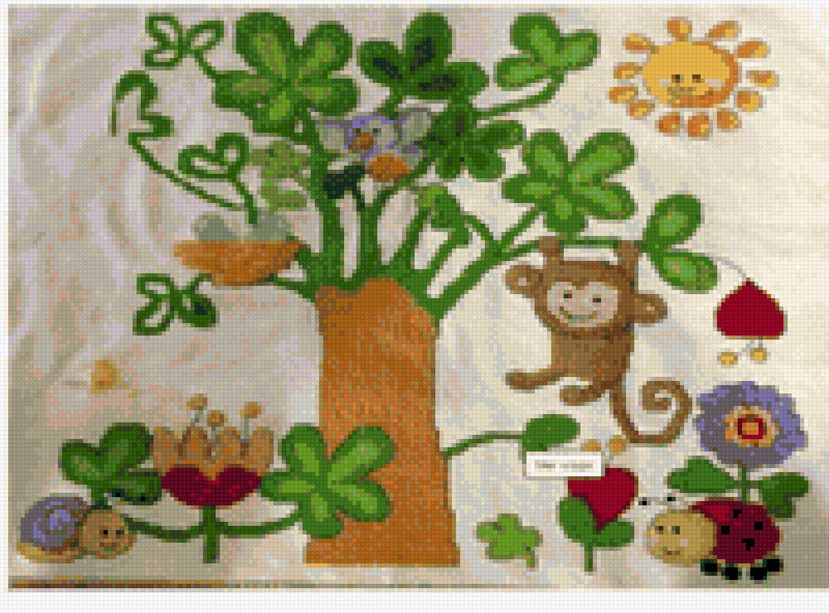 Animales de la selva - punto de cruz - предпросмотр