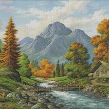 Схема вышивки «в долине»