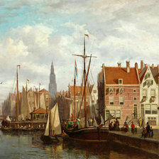 Схема вышивки «речной канал»