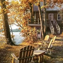 Схема вышивки «Осень золотая»