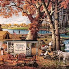 Схема вышивки «Лесной лагерь»