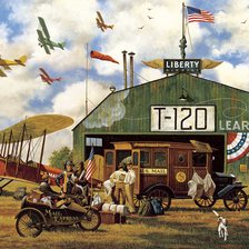 Схема вышивки «Летная школа»