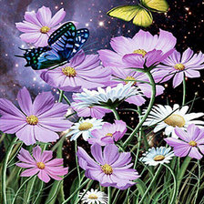 Схема вышивки «космея»