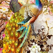 Схема вышивки «Павлины»