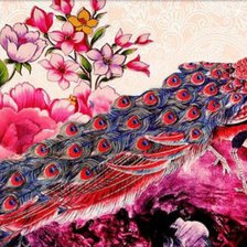 Схема вышивки «Павлины»