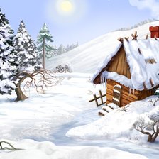 Схема вышивки «Paisagens de inverno.»