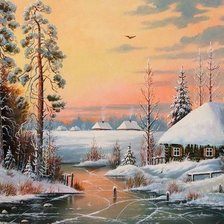 Схема вышивки «зима»