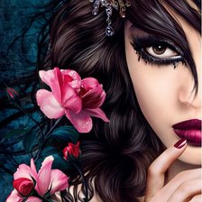 Схема вышивки «Девушка»