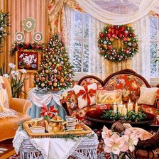 Схема вышивки «Скоро Новый год»