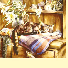 Схема вышивки «Серия "Коты"»